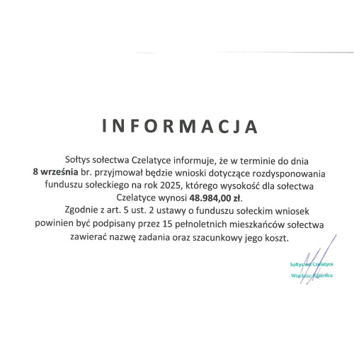 INFORMACJA!